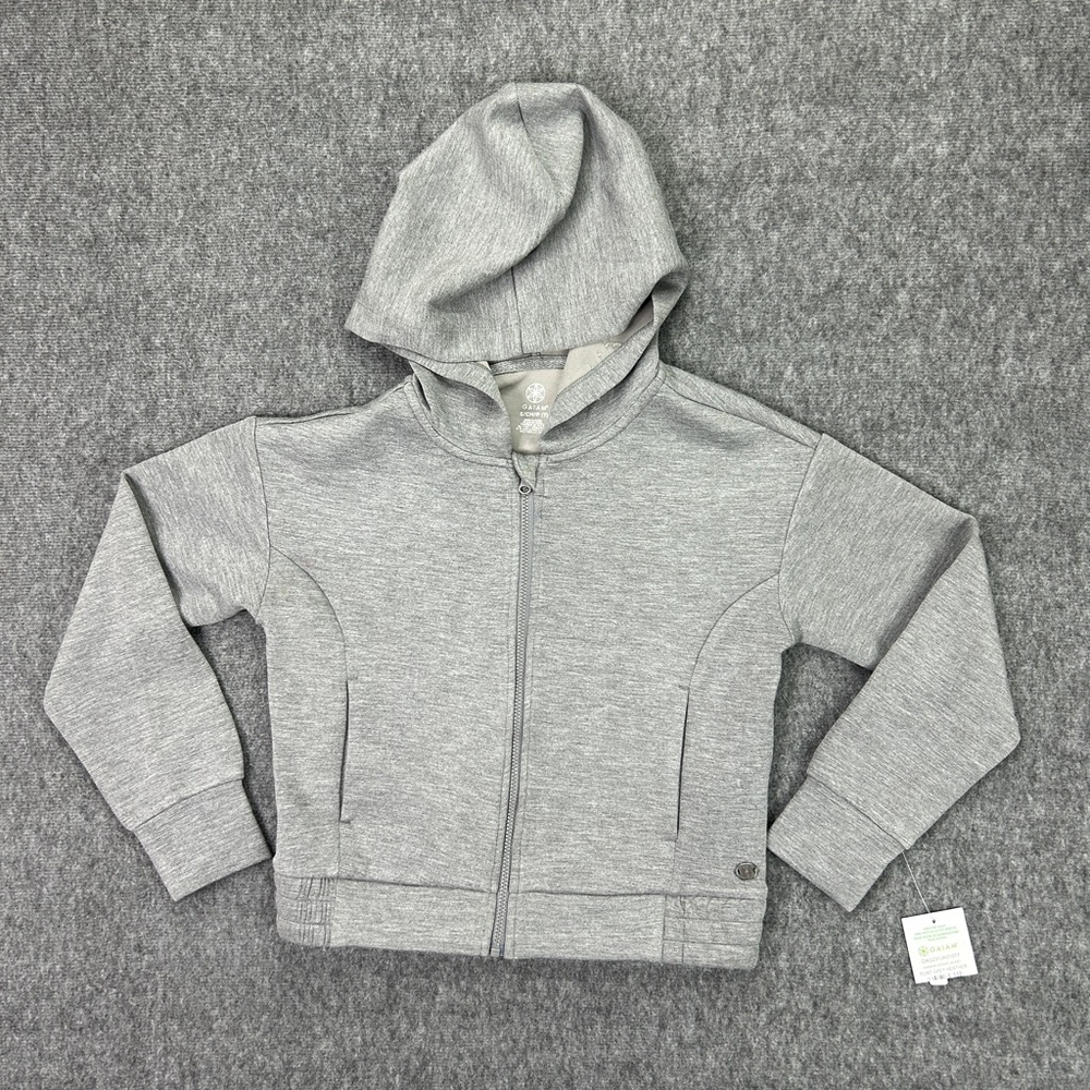 Gaiam Girls Hudson Gray Flint Zipper Hoodie Jacket Size Small 7 Butter Soft